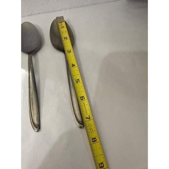 Oneida Sand Dune Groove Down Side Stainless Steel Soup Spoons Set of 3 - Picture 5 of 5